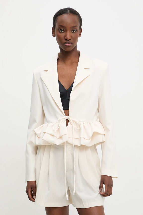 Answear.LAB marynarka dzianina beżowy LD2221.hos