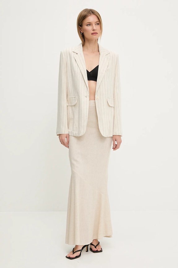 Λινό πανωφόρι Answear.LAB 6466.hos μπεζ WW25