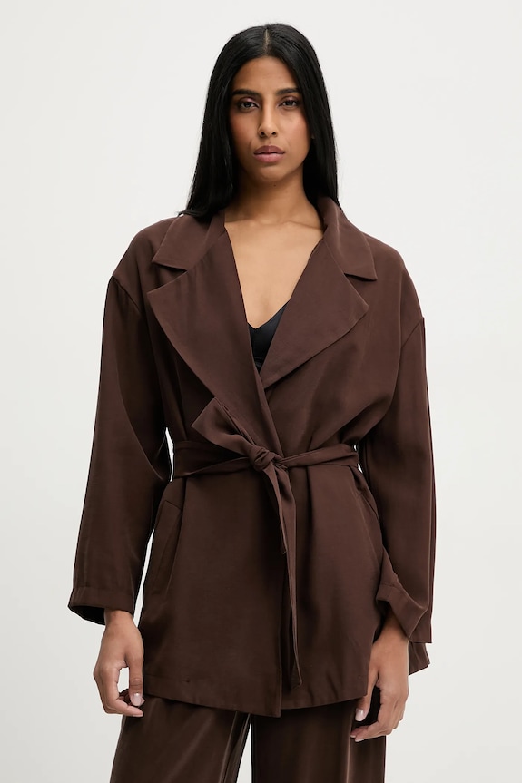 Suknjič Answear.LAB Oversize rjava 93082.ilk