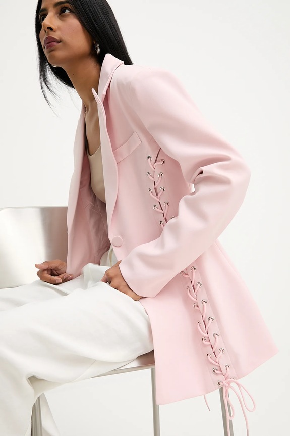 Answear Lab marynarka tkanina różowy V7739.iak