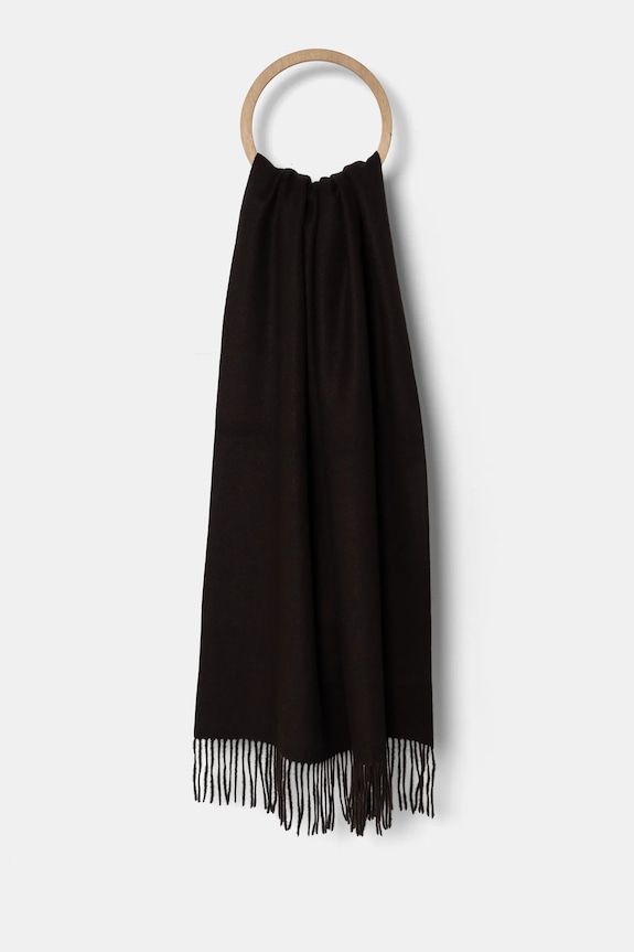 Vlněná šála Answear.LAB látka hnědá pashmina1.flk