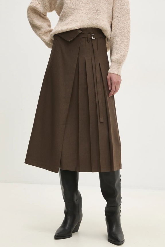 Answear.LAB spódnica b962cf.ims brązowy WW25