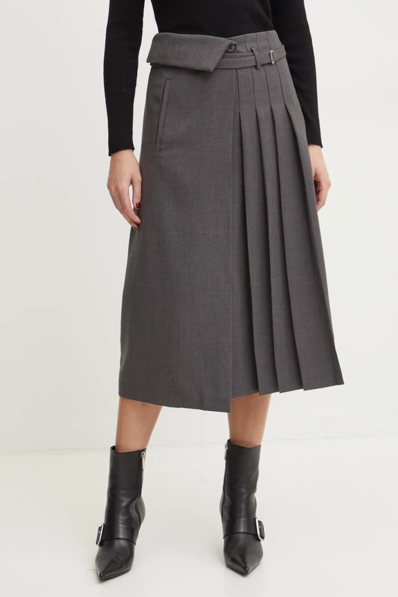 Answear.LAB spódnica casual szary b962cf.ims