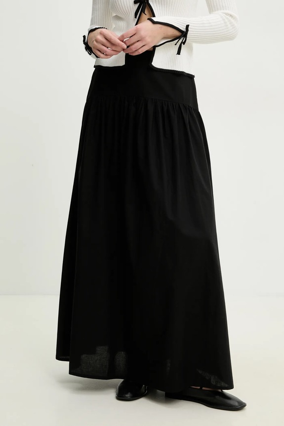Answear Lab gonna in cotone maxi nero LSKW.659DANNIE.ums