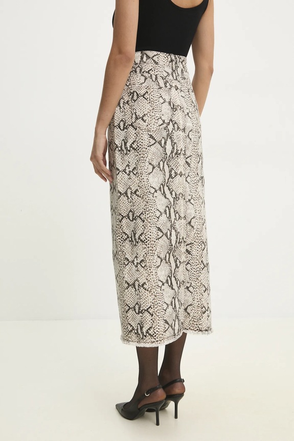 Βαμβακερή φούστα Answear.LAB μπεζ AP25.Z46.TWK