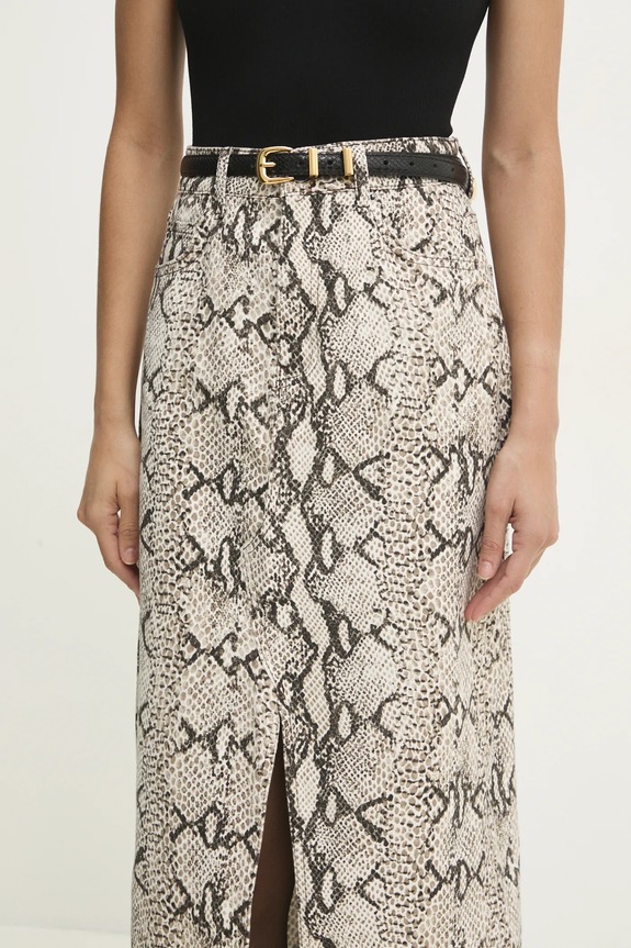 Βαμβακερή φούστα Answear.LAB AP25.Z46.TWK μπεζ