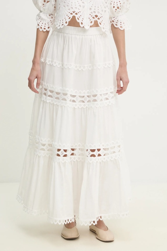 Answear.LAB spódnica bawełniana bawełna biały 81015.FKK