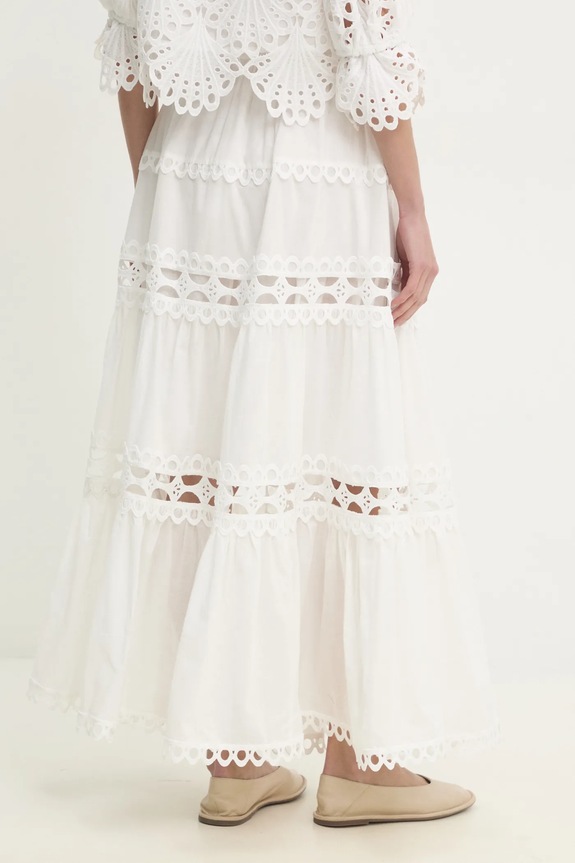 Odzież Answear.LAB spódnica bawełniana 81015.FKK biały