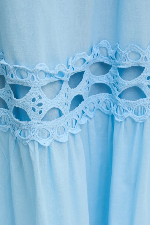 Βαμβακερή φούστα Answear.LAB μπλε 81015.FKK