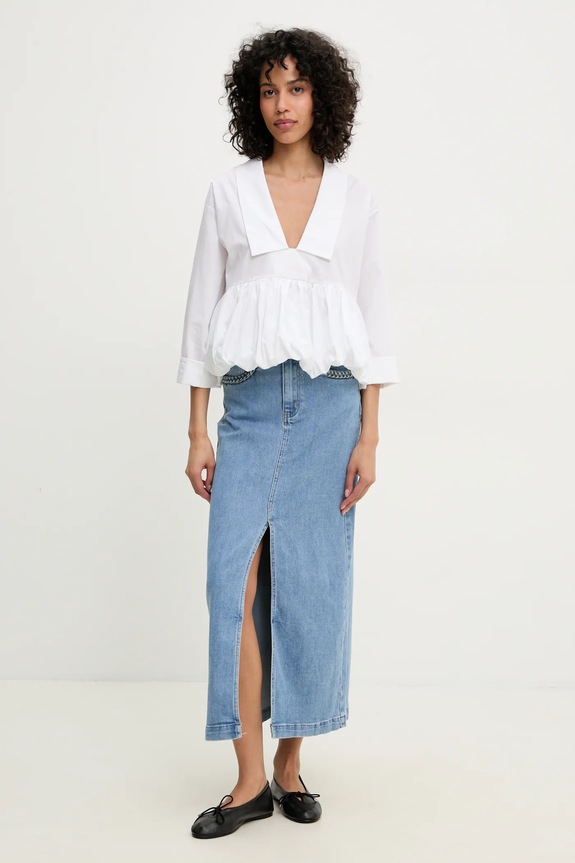 Τζιν φούστα Answear.LAB Q175.HWK μπλε WW25