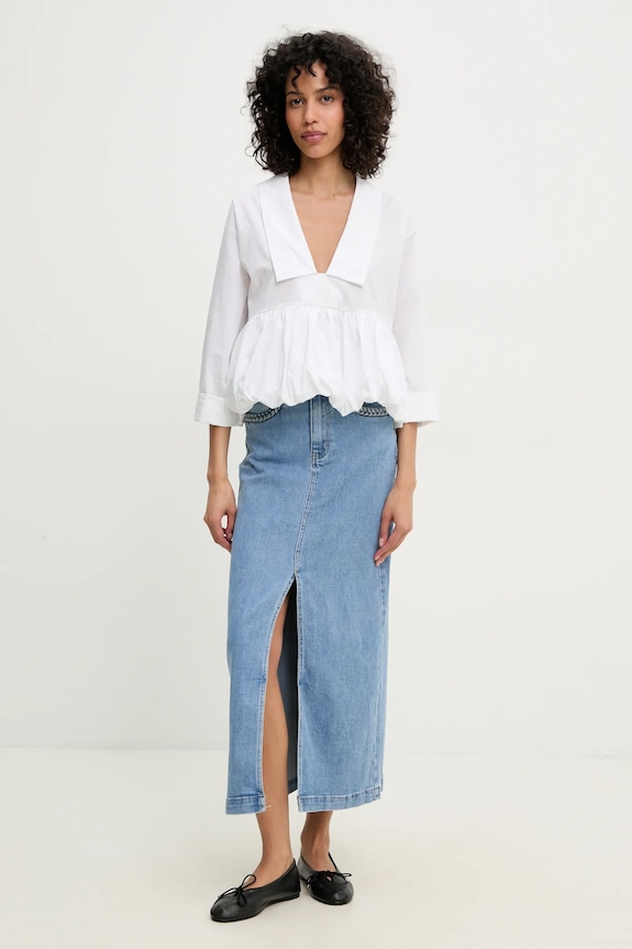 Τζιν φούστα Answear.LAB Q175.HWK μπλε WW25