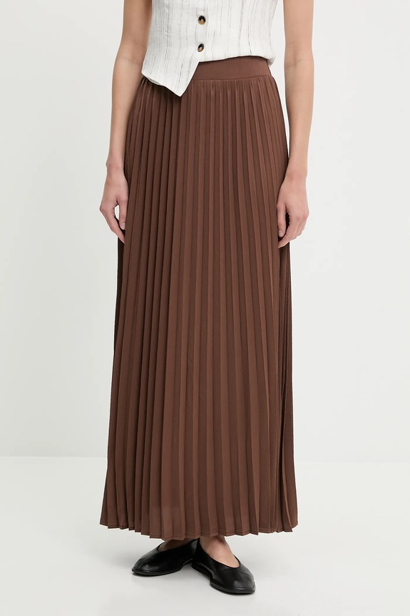 Φούστα Answear.LAB casual καφέ y087.fos