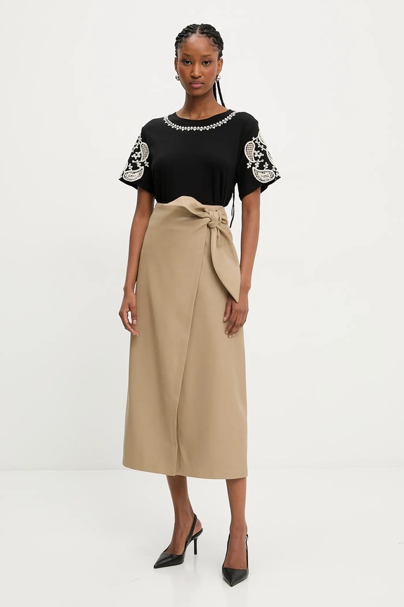 Answear.LAB spódnica B9123KC.flk beżowy WW25