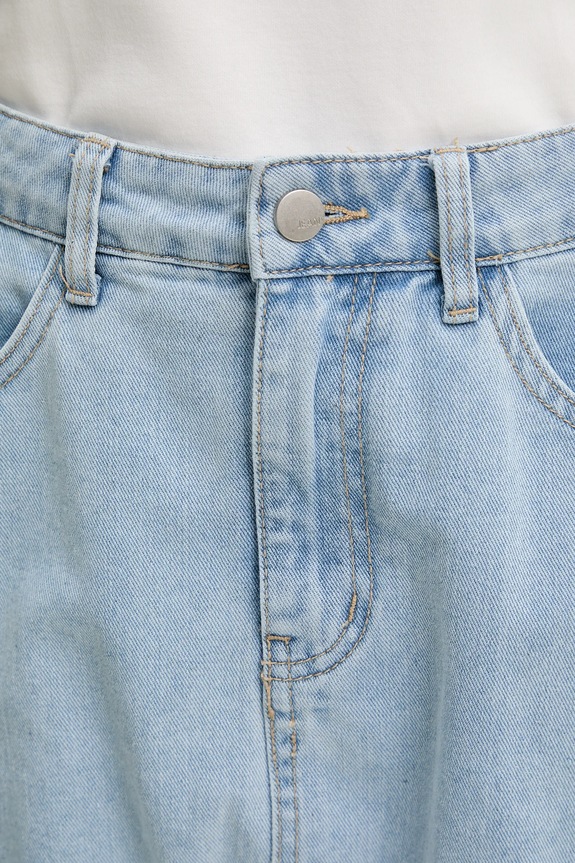 Βαμβακερή τζιν φούστα Answear.LAB μπλε rd3109.fos