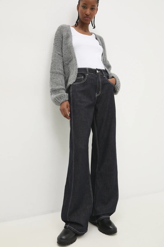 Answear.LAB jeansy granatowy L21385.hos
