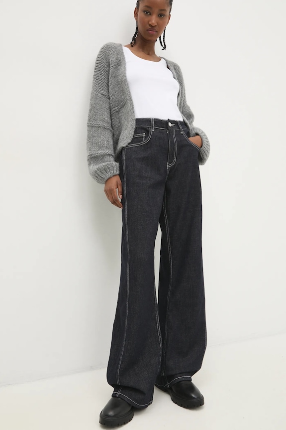 Answear.LAB jeansy granatowy L21385.hos