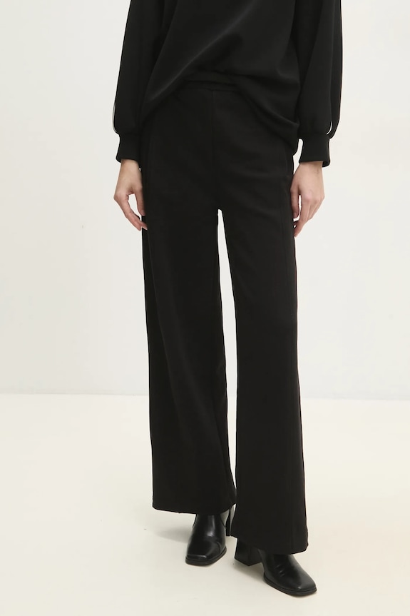 Answear Lab pantaloni de trening tricotaj negru LD1906.HWK