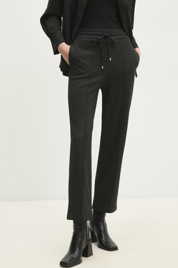 Answear Lab pantaloni de trening tricotaj gri s962.ilk