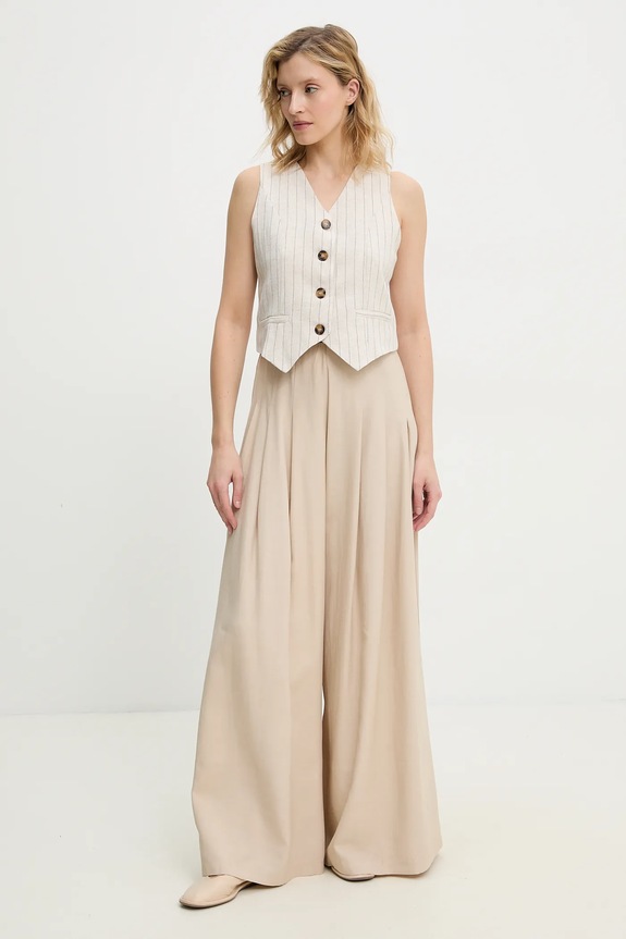 Answear.LAB nadrág MR21770.hms bézs WW25