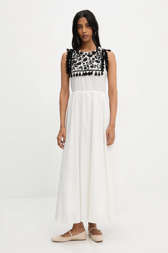 Answear.LAB vestito in cotone maxi bianco 24013.tos