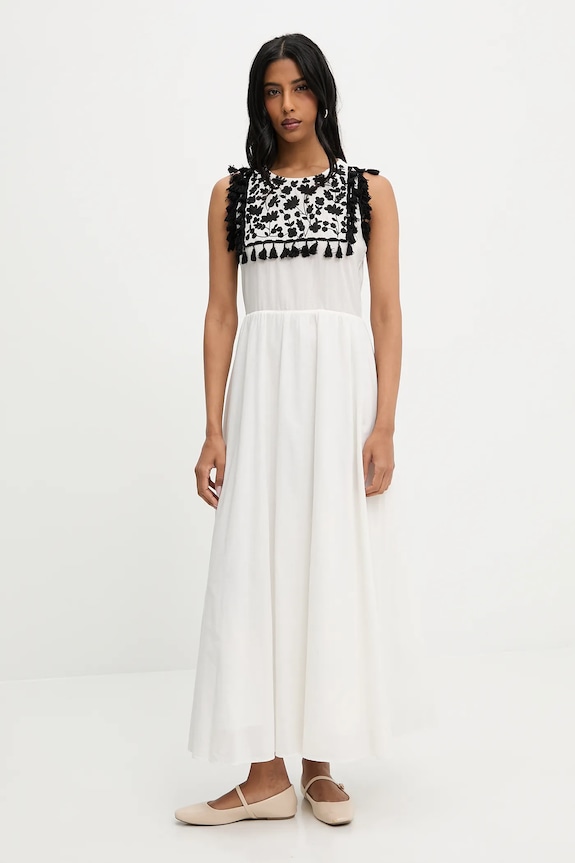Answear.LAB vestito in cotone maxi bianco 24013.tos
