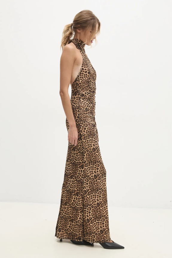 Answear.LAB sukienka maxi brązowy 15529.2.flk