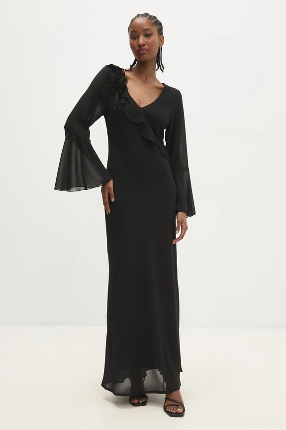 Answear Lab rochie maxi negru 92716.ios