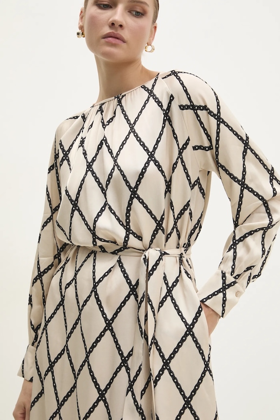 Answear.LAB sukienka d979.ios beżowy