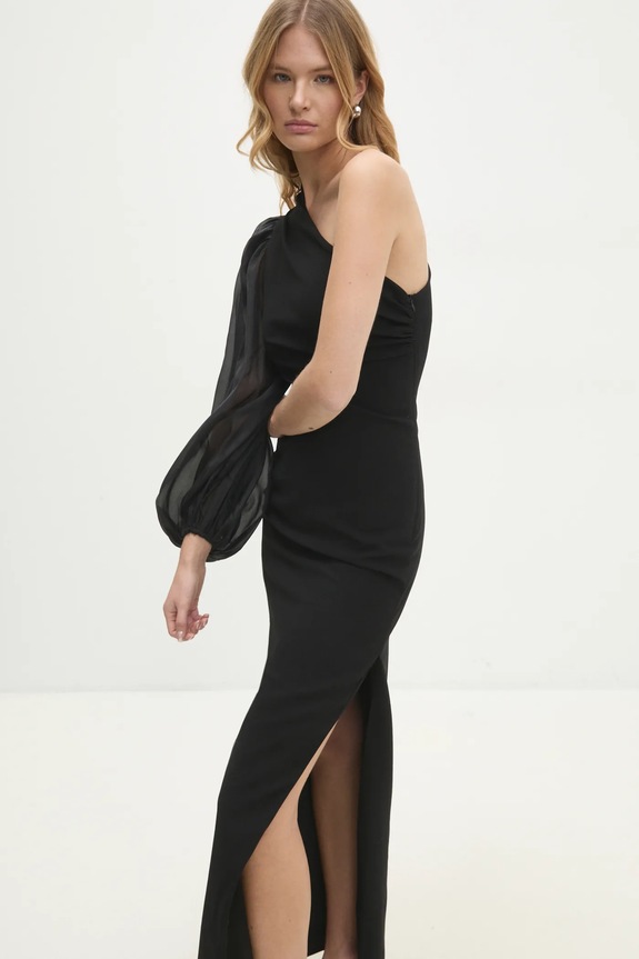 Answear.LAB sukienka tkanina czarny 3039.cms