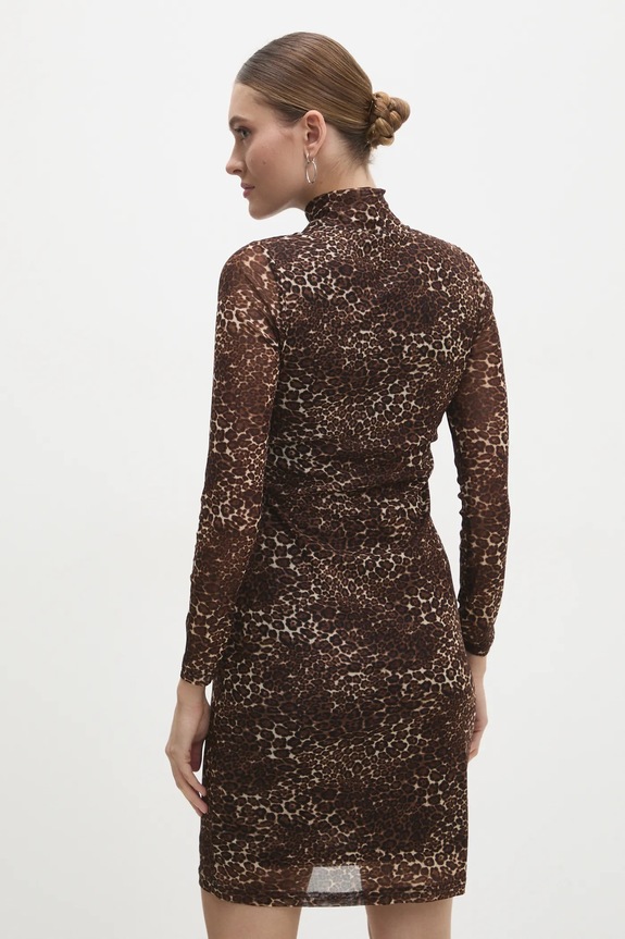 Answear.LAB sukienka brązowy 11207lr.fos