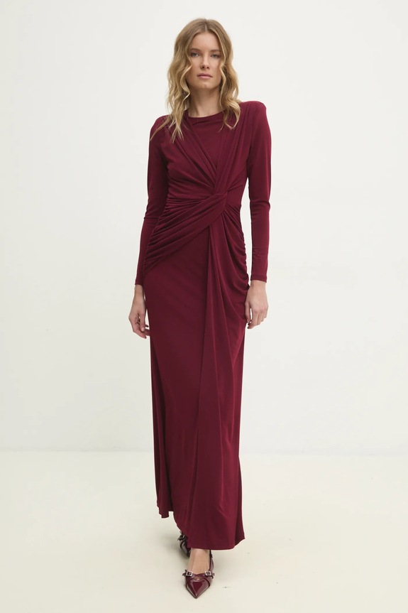Answear.LAB sukienka sng.84.tos bordowy WW25