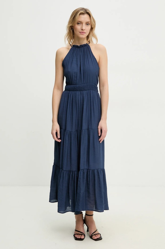 Haljina Answear.LAB bez uzorka mornarsko plava NL233924.ums