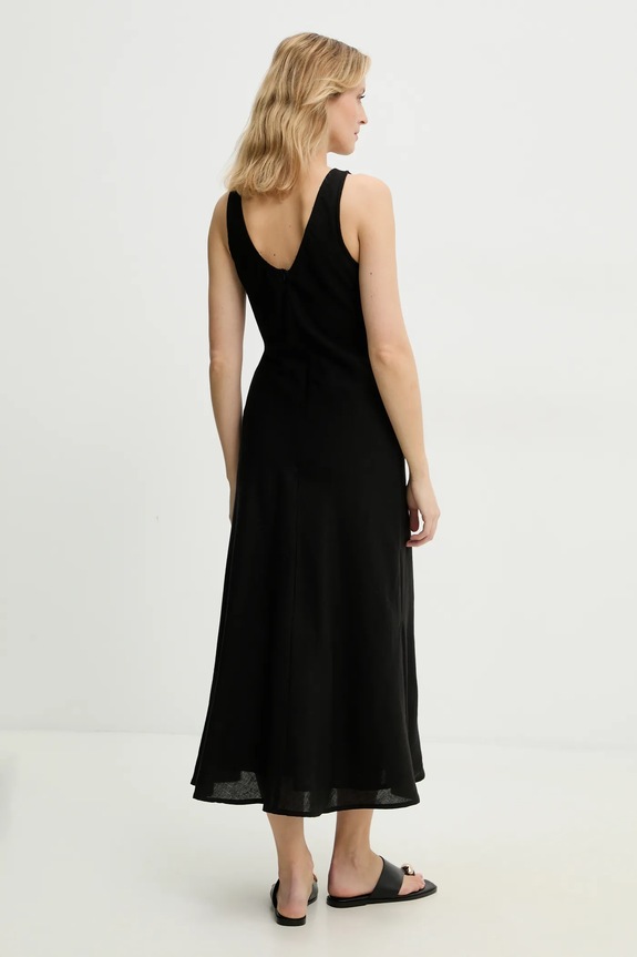 Ρούχα Φόρεμα με λινό Answear.LAB NL245958.ums μαύρο