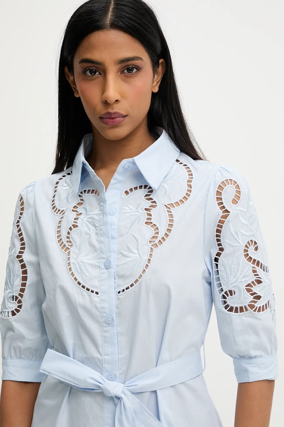 Answear.LAB vestito in cotone blu v3415.short.flk