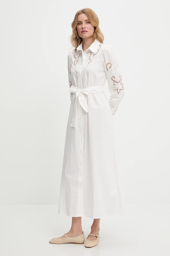 Answear.LAB vestito in cotone applique beige v3415.flk