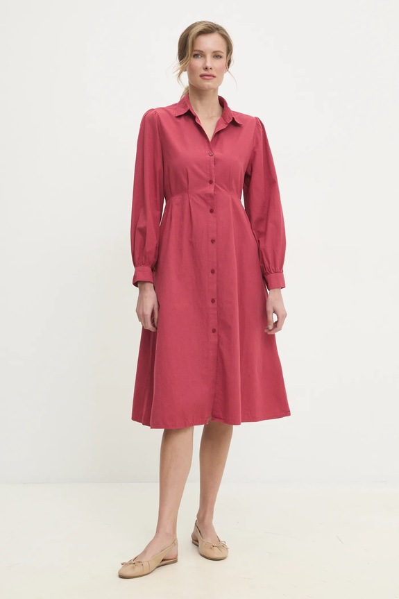 Bombažna obleka Answear.LAB 1334.tos rdeča WW25