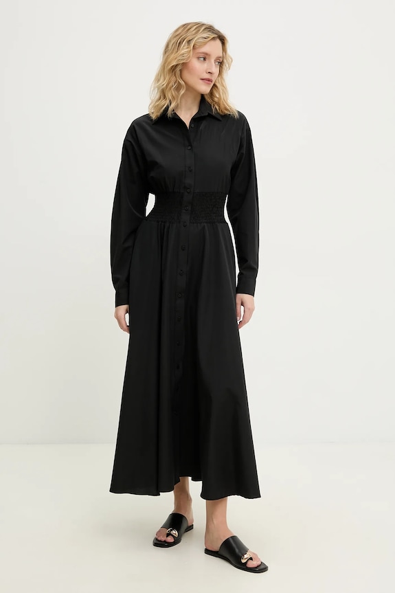 Φόρεμα Answear.LAB μακρύ μαύρο 6851.1TWK