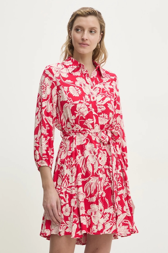 Φόρεμα Answear.LAB εμπριμέ κόκκινο 63356.1414.FKK