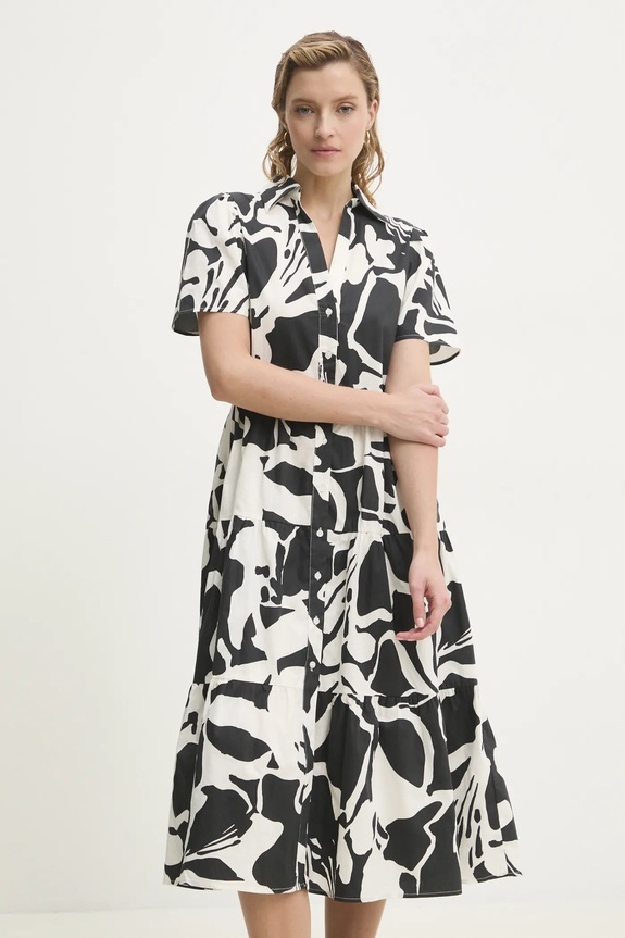 Answear.LAB pamut ruha gombolós fekete SUZIE.306.FKK