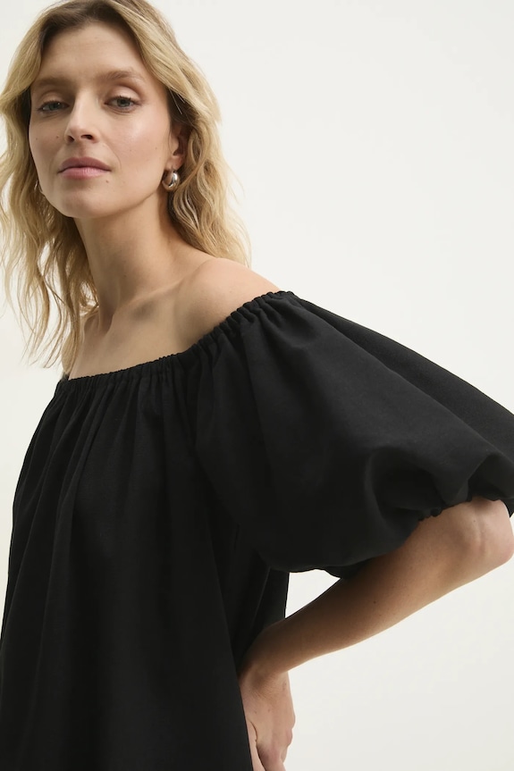 Answear Lab vestito in lino nero 8997.FKK