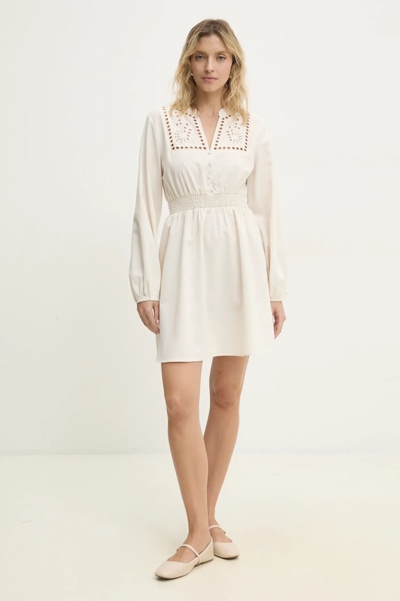 Answear Lab vestito in lino PS9239.FKK beige WW25