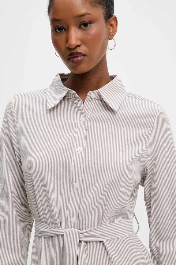 Answear.LAB vestito di lino marrone A25.12.FLK
