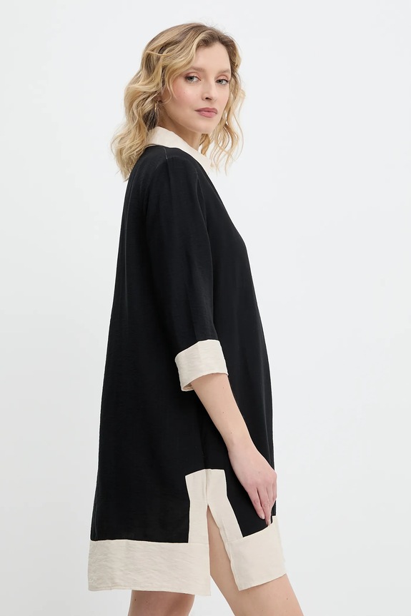 Льняна сукня Answear.LAB чорний E25.09.FLK