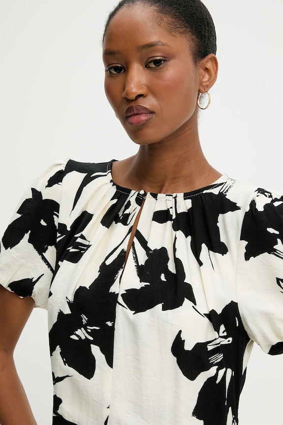 Answear.LAB sukienka lniana czarny W25.65.flk