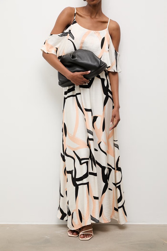Answear.LAB rochie de vară cu in W25.76.flk bej WW25