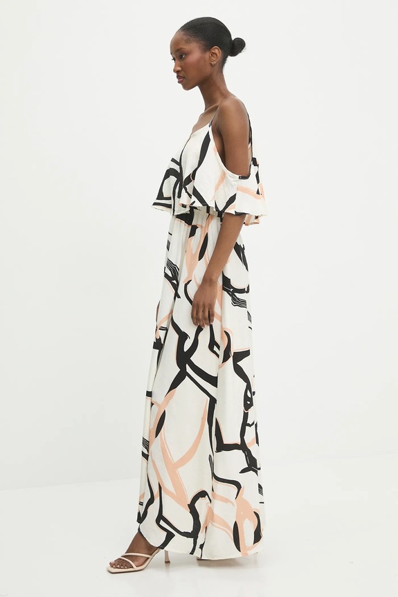 Answear.LAB vestito di lino W25.76.flk beige WW25