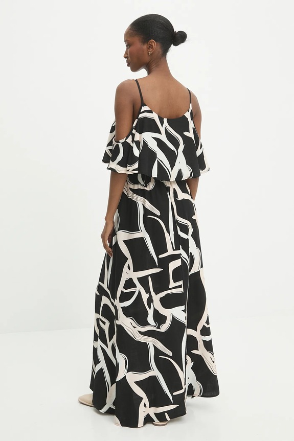 Ruházat Answear.LAB vászon ruha W25.76.flk fekete