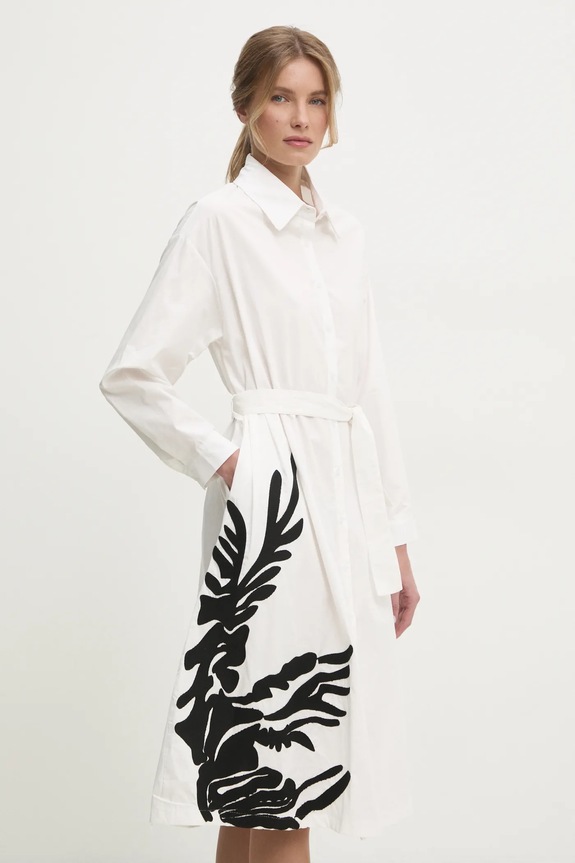 Answear.LAB sukienka bawełniana casual biały 8995.fos