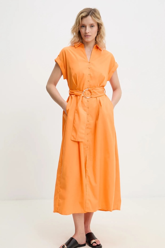 Obleka Answear.LAB Casual oranžna MR20872.hms