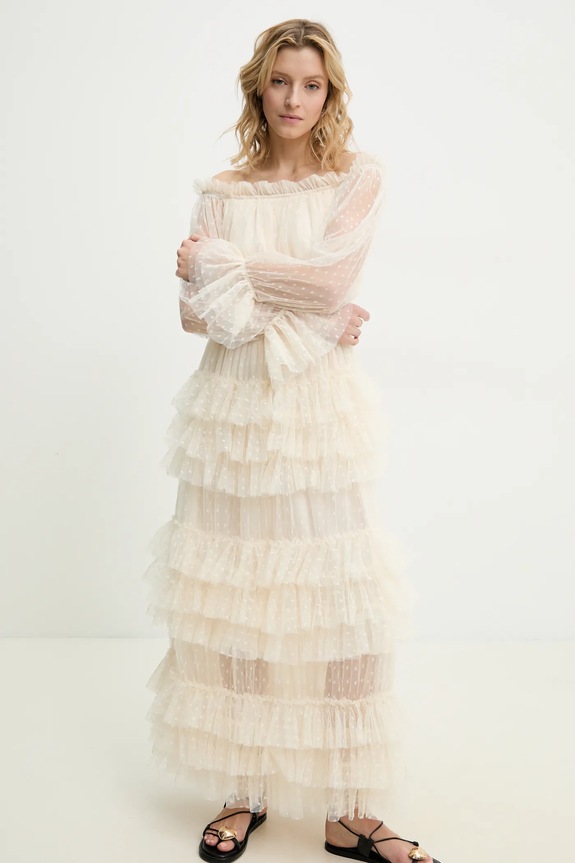 Answear Lab rochie 606583.FLK bej WW25